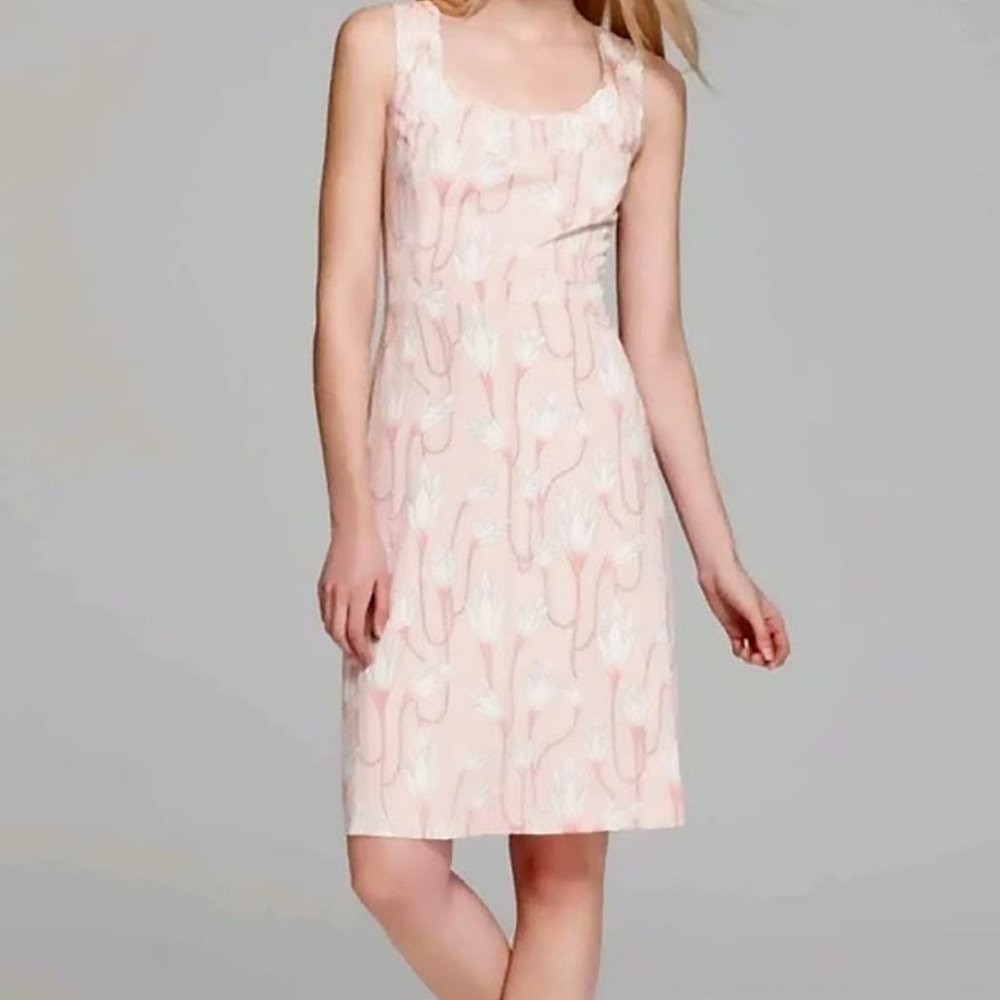 TORY BURCH Jena Pink Silk Floral Dress - Picture 2 of 9
